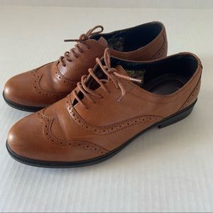Tan Wing Tipped Oxfords